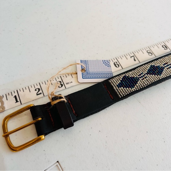 Beautiful Hand Crafted Holographic Purple White Beaded Belt 34 - Picture 9 of 9